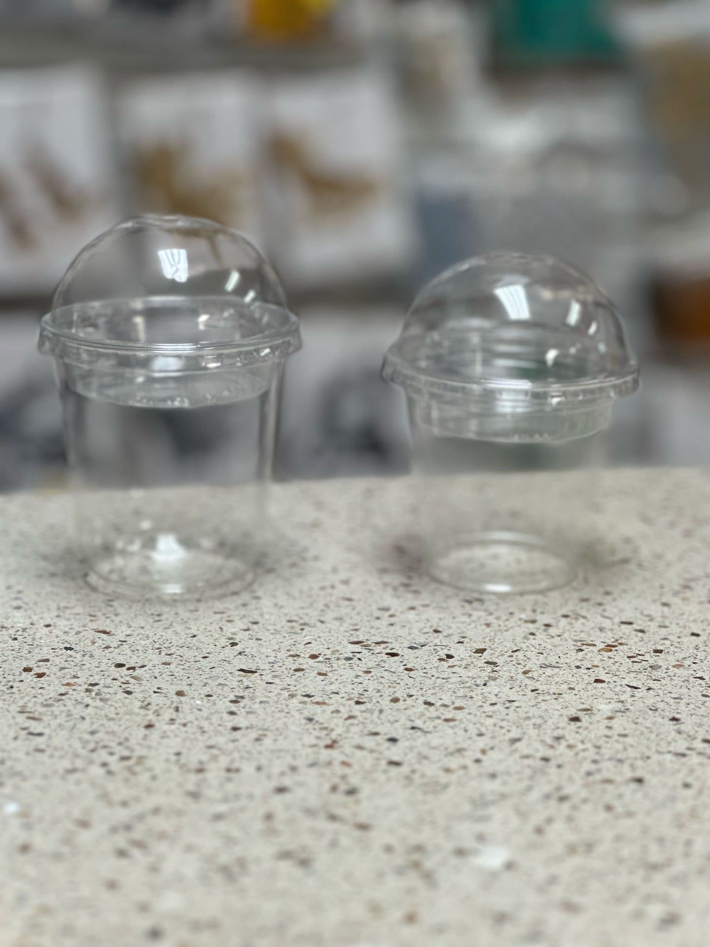 Vasos clear (Parfait) con tapa domo e insert (cup)