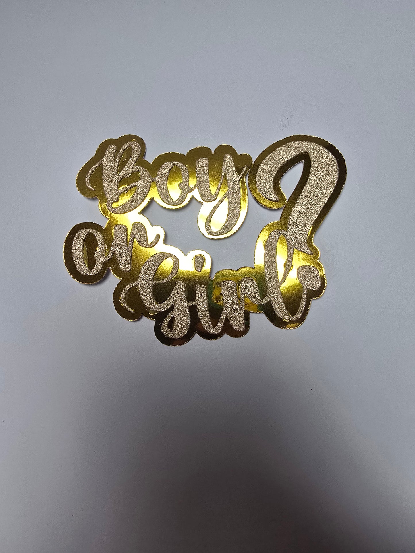 Boy or Girl Cake Topper