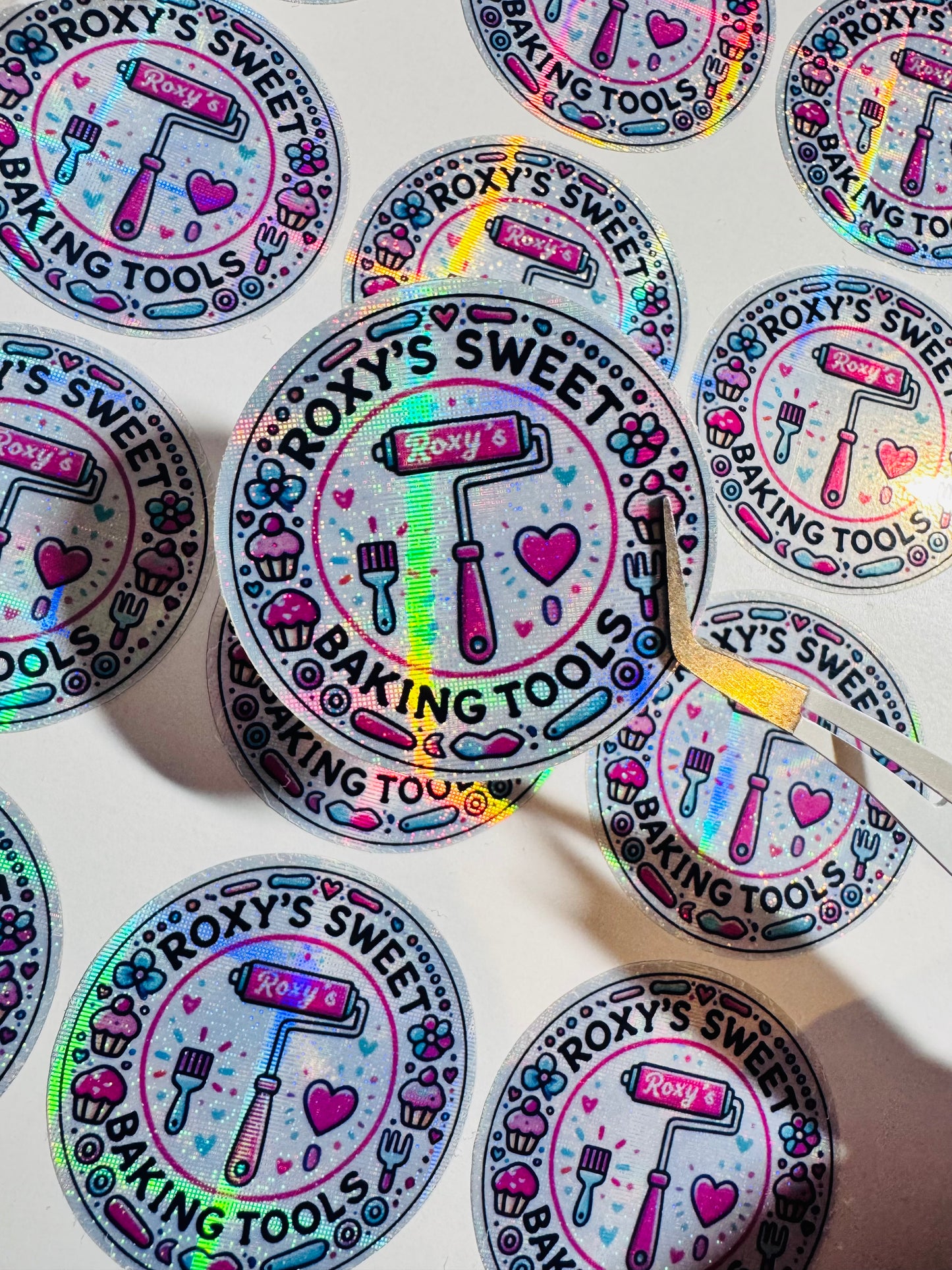 Business stickers holográfico 2” (100)