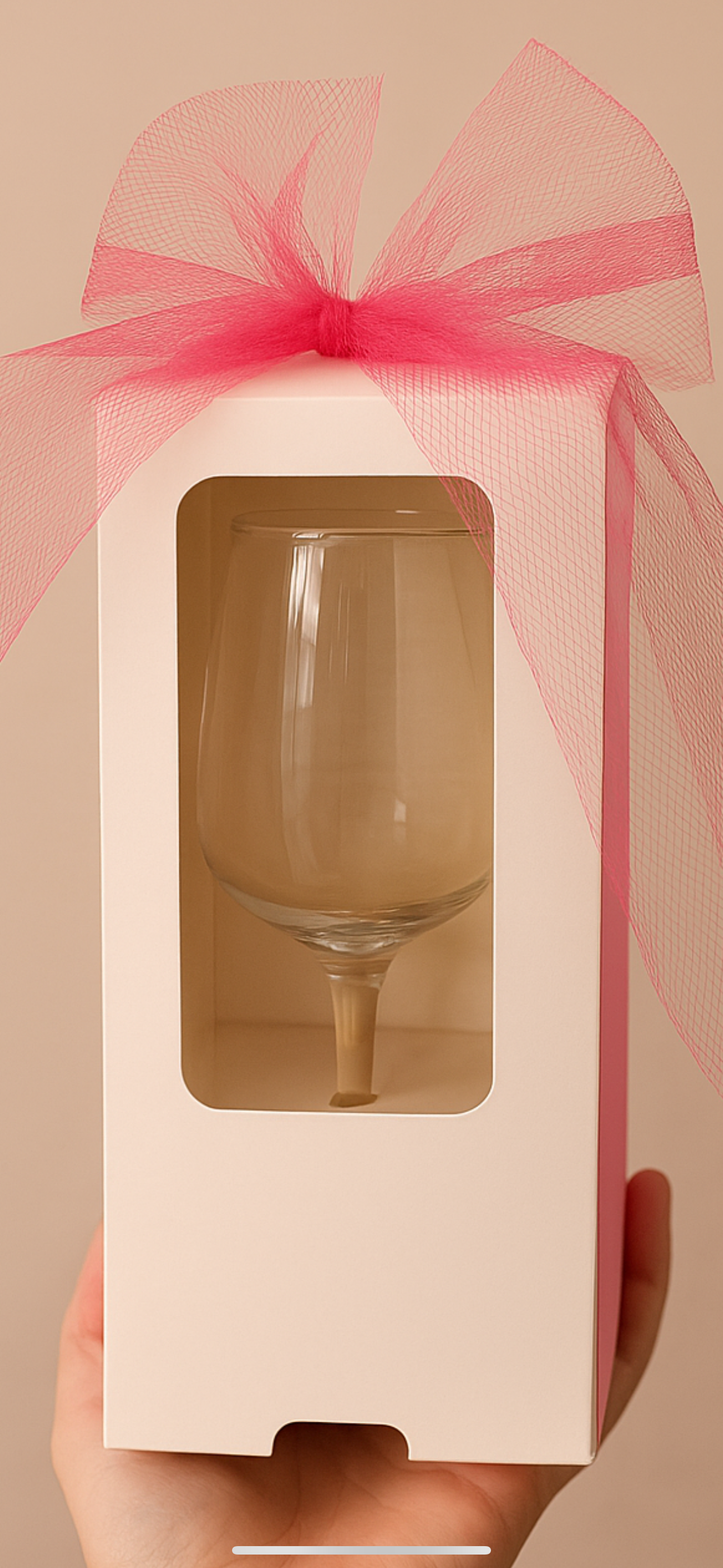 Caja para copa con ventana