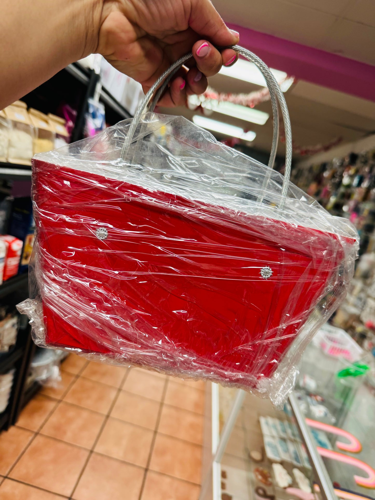 Cartera pvc para arreglos florales y fresas