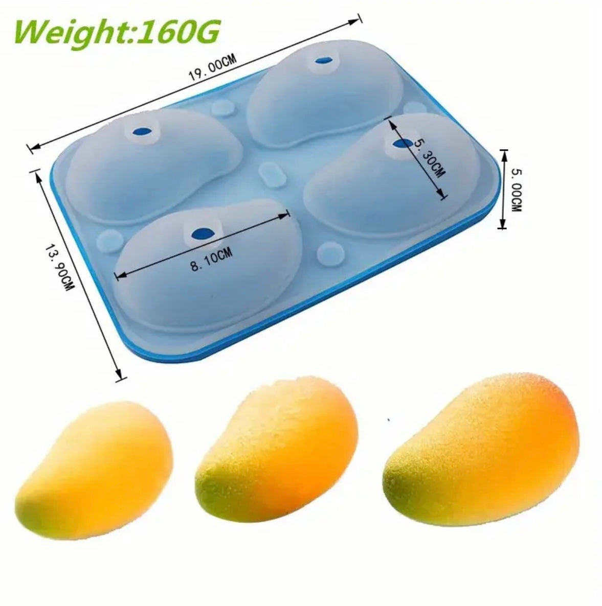 Molde silicón mango viral