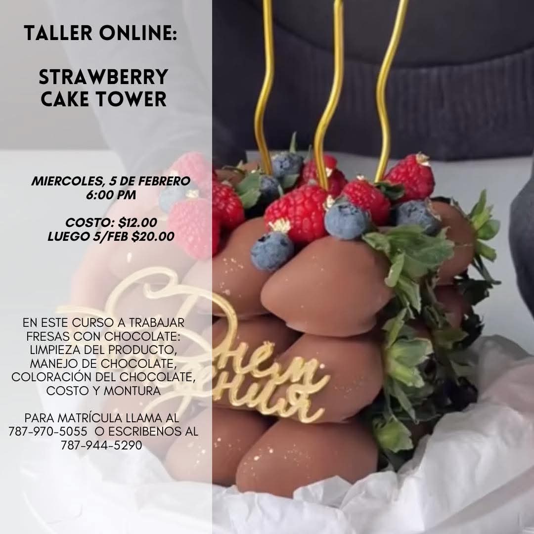 Strawberry cake tower