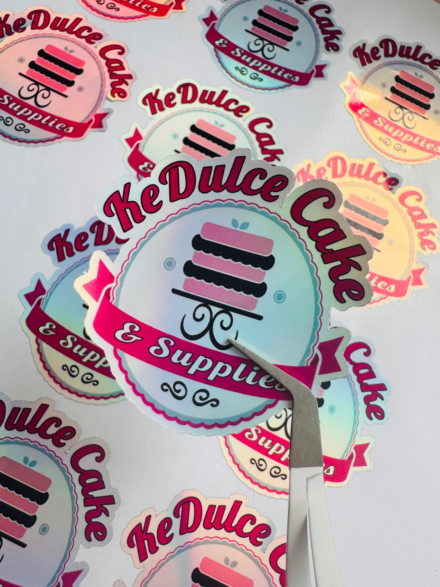 Business stickers holográfico 1.5” (100)