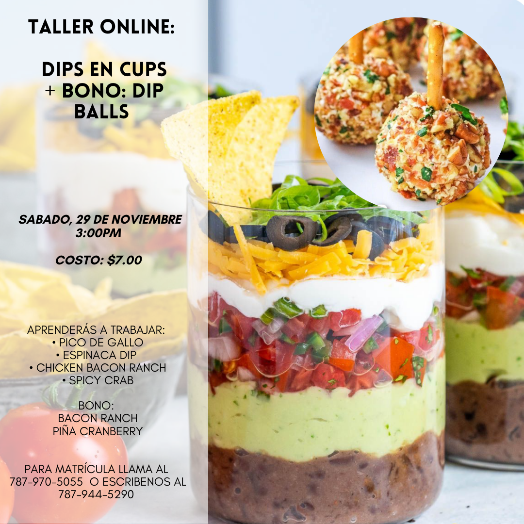 Taller online: Dips cups