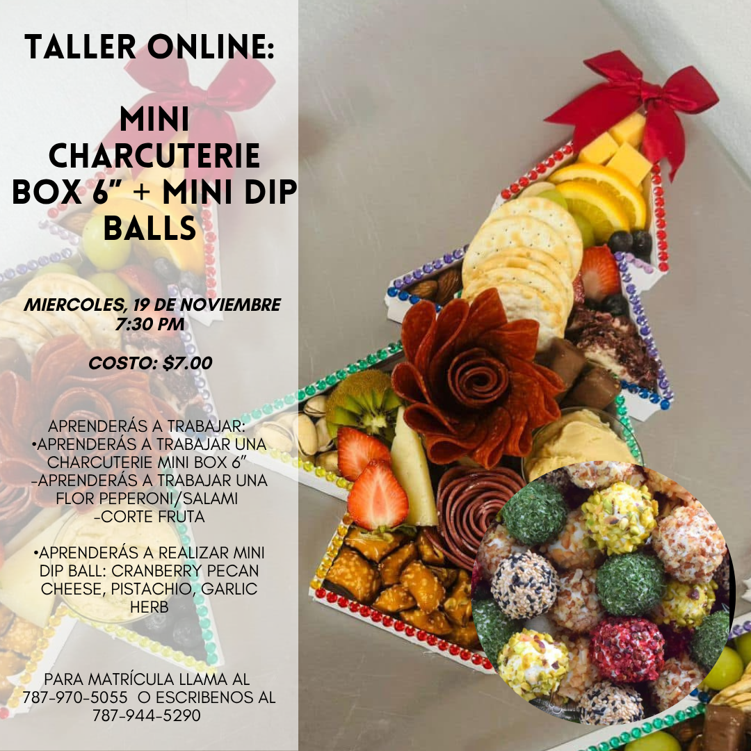 Taller online: Charcuteria mini box “navidad edition” + dip balls