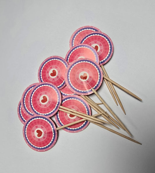 San Valentine Cupcakes Toppers