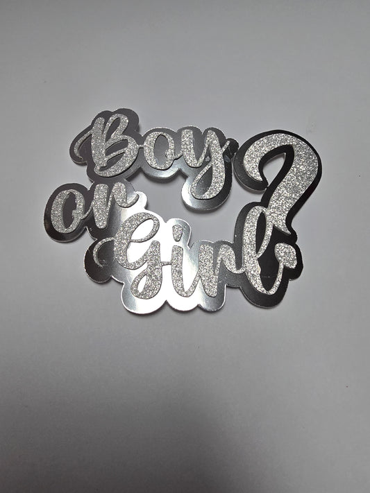 Boy or Girl Cake Topper