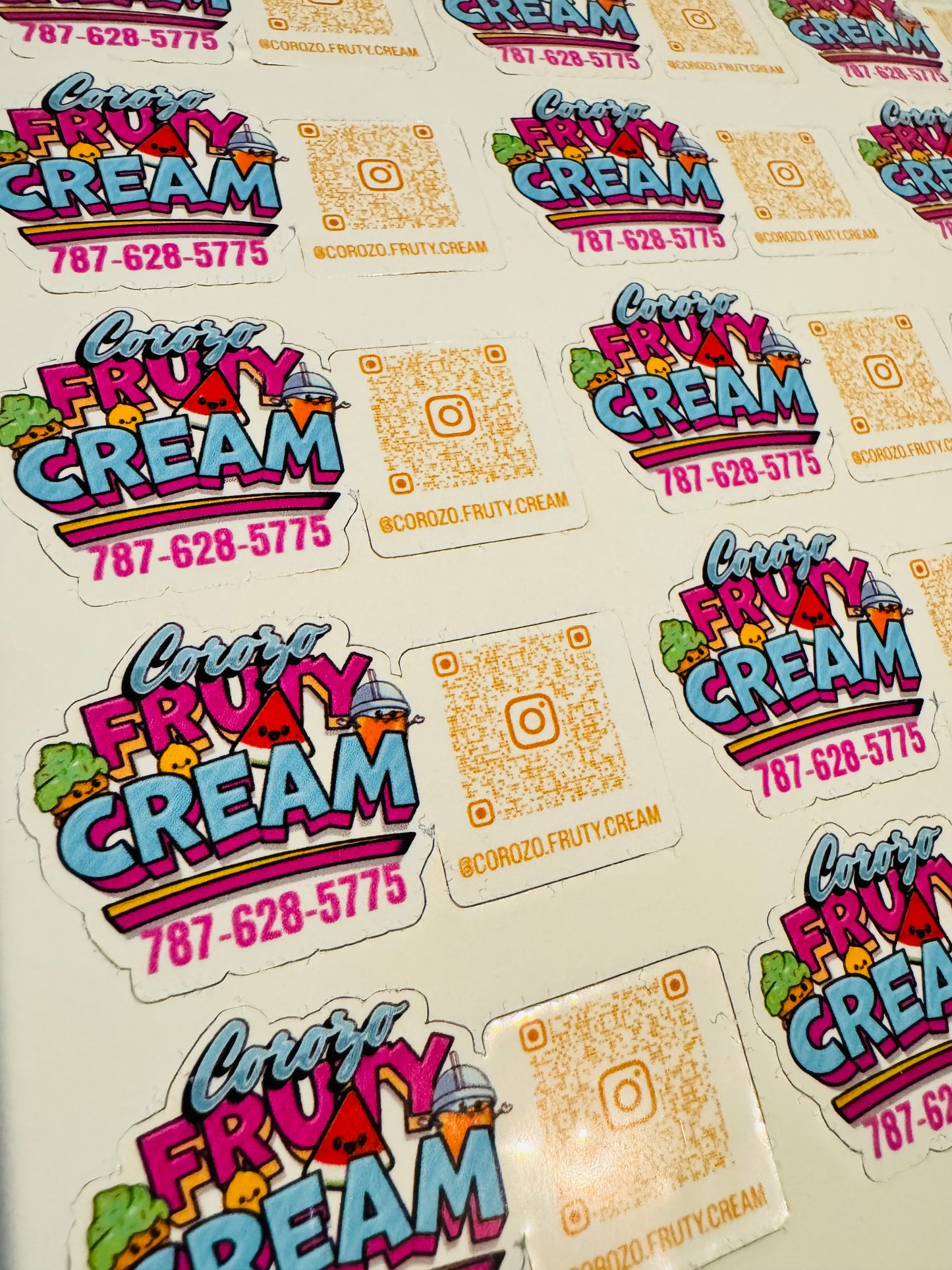 Business Stickers + QR Code – Waterproof