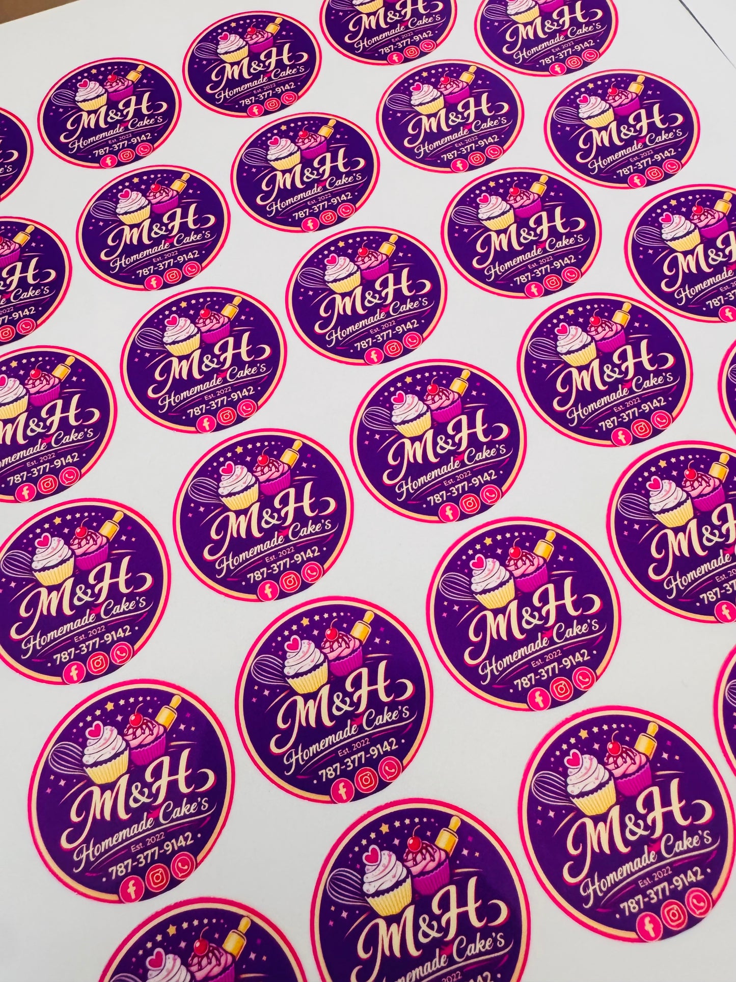 Business stickers waterproof 1.5” (100)