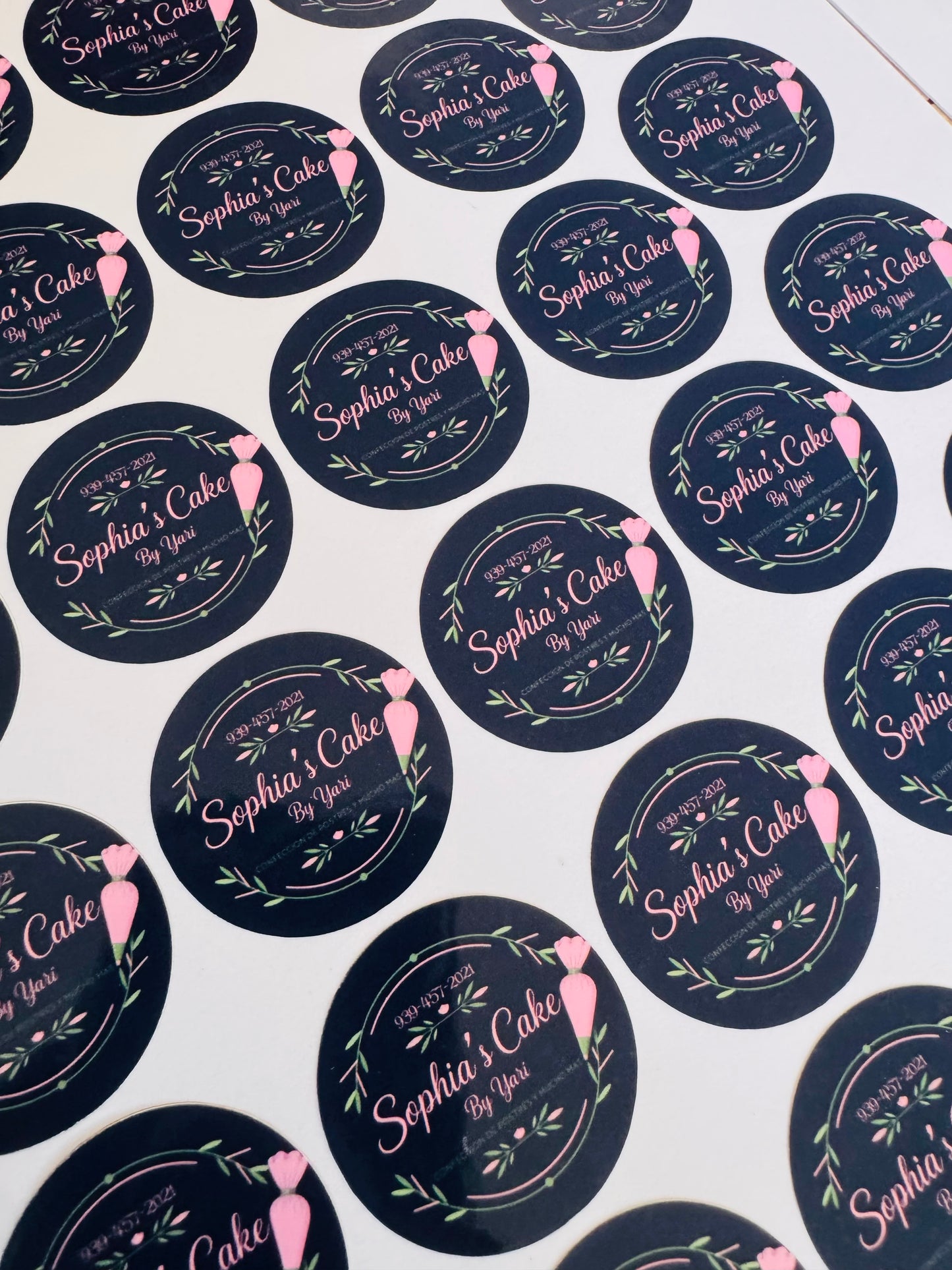 Business stickers waterproof 1.5” (100)