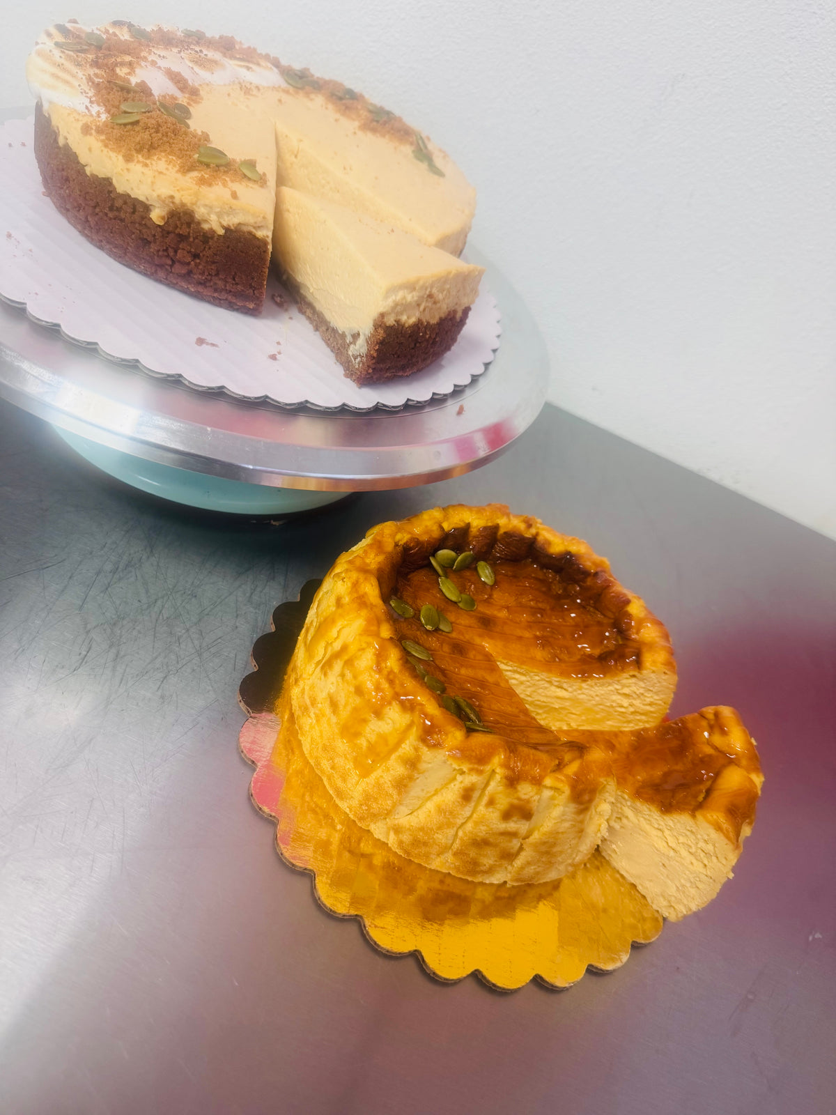 Seminario online: tarta vasca calabaza + cheesecake pumpkin spice + mini tarta