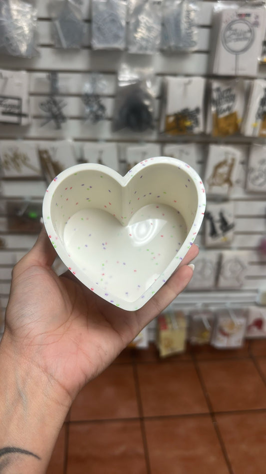 Molde corazon 4x3 silicon