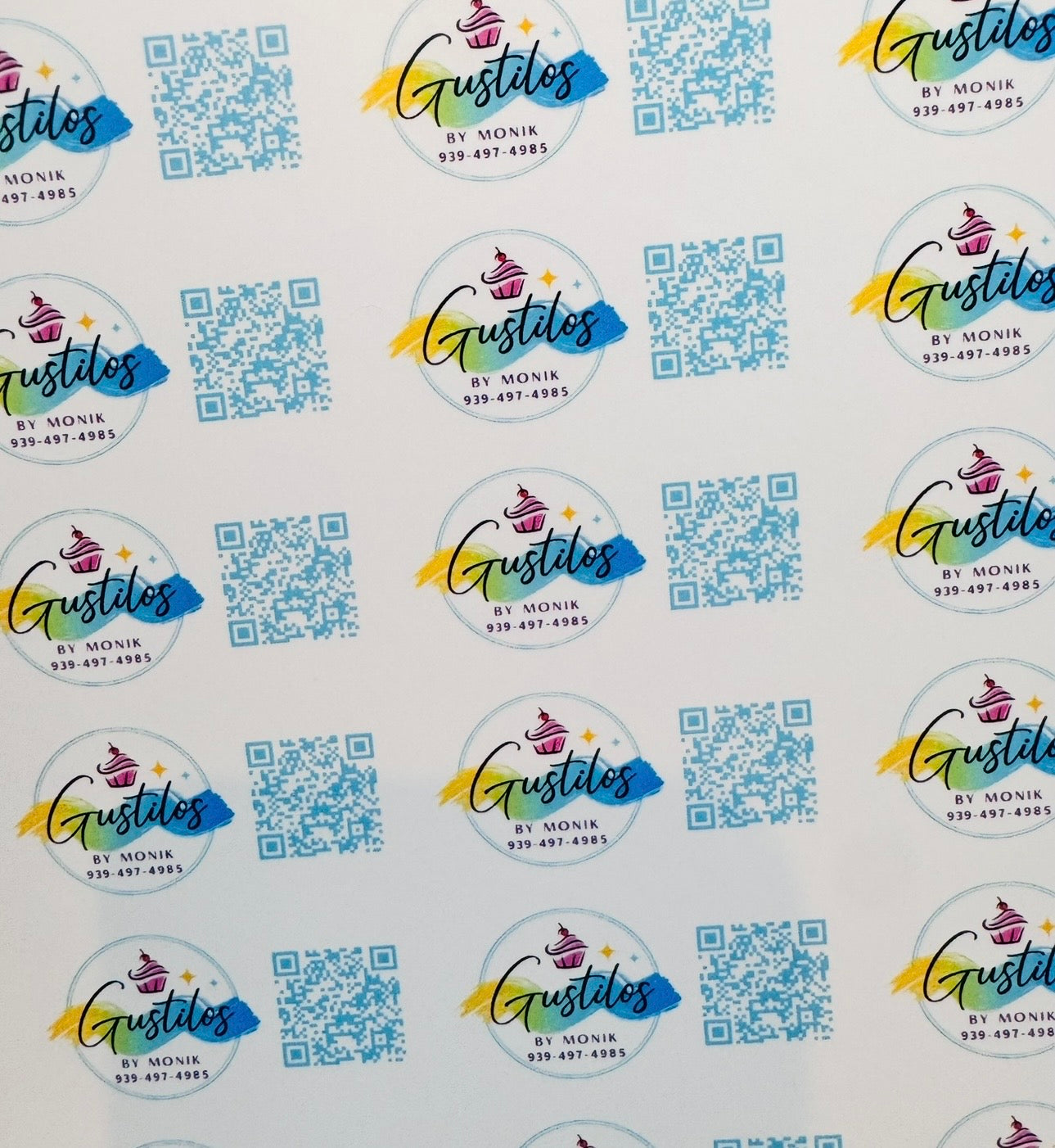 Business Stickers + QR Code – Waterproof