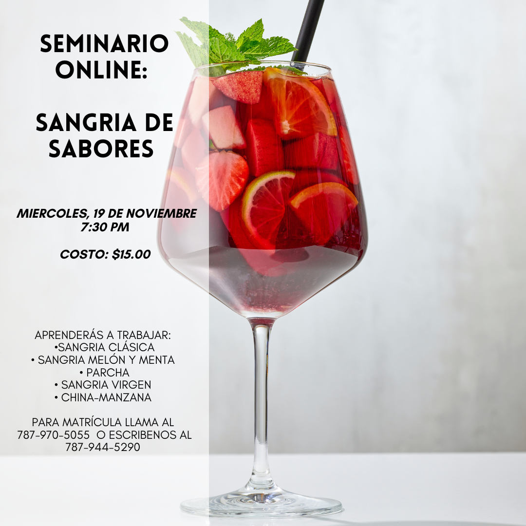Taller online: Sangrias de sabores