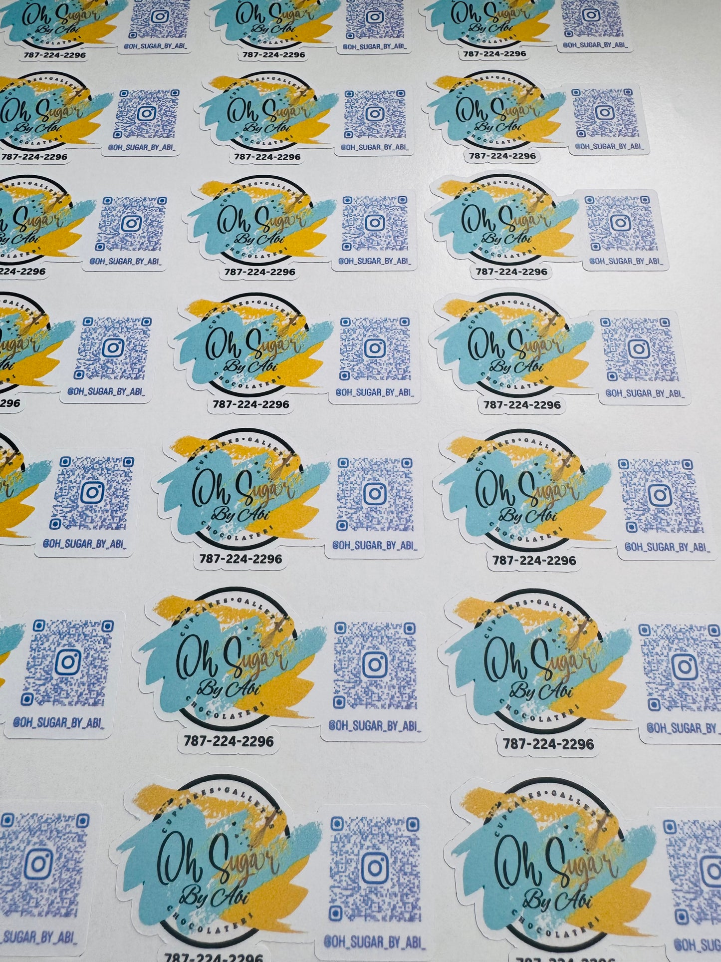 Business Stickers + QR Code – Waterproof