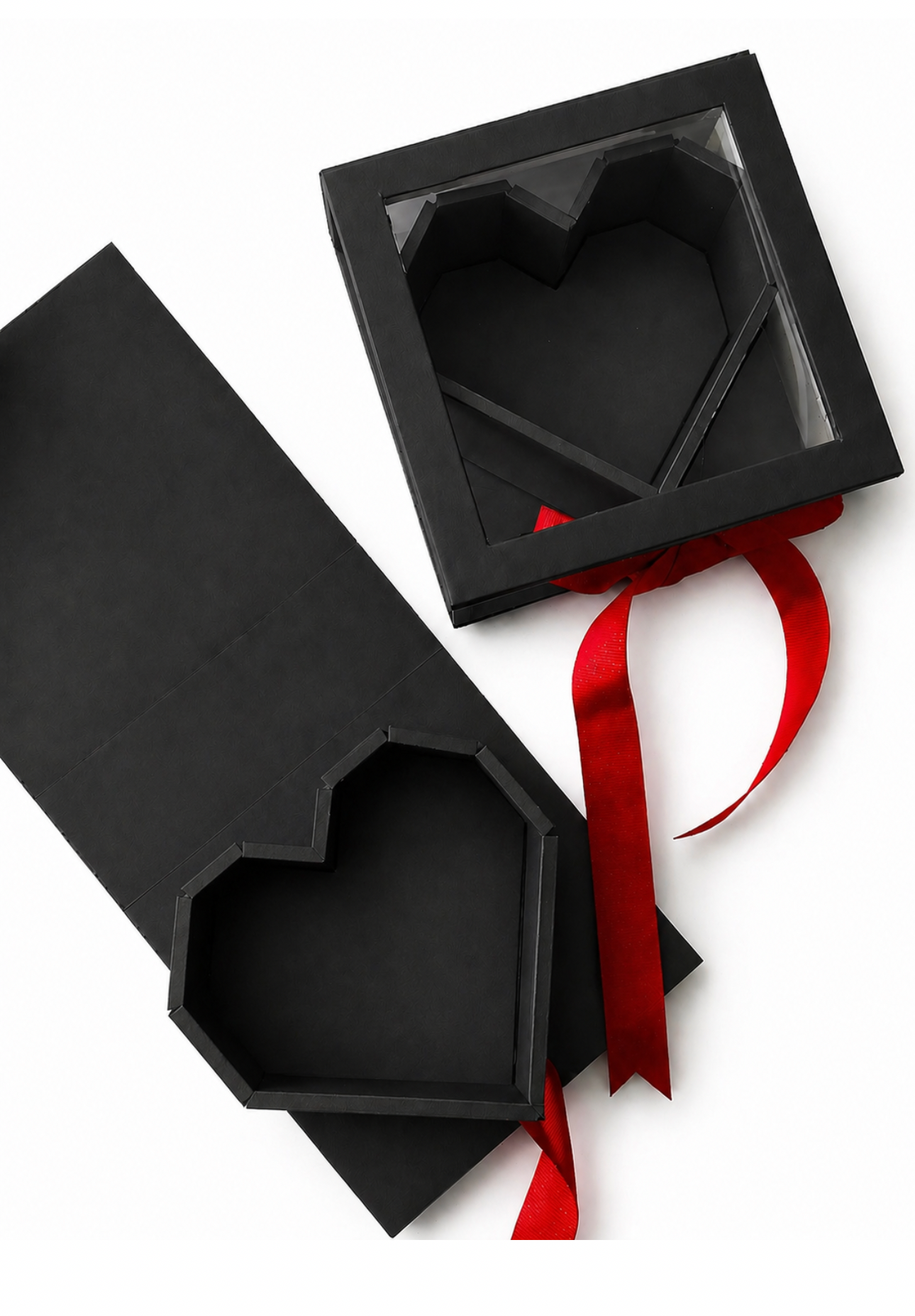 Caja corazón con tapa 6”