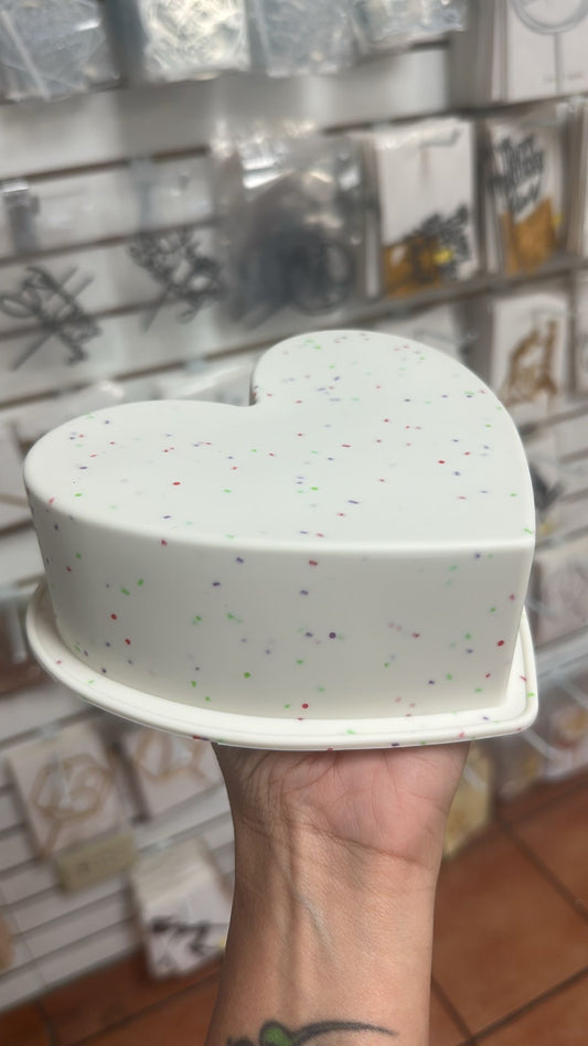 Molde corazon 6x3 silicon