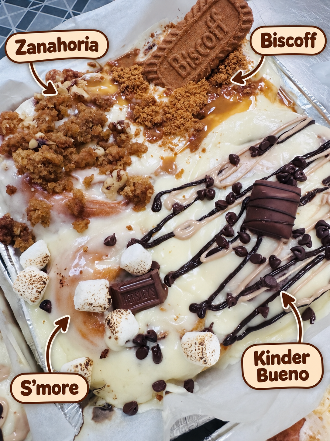 Seminario online: Cinnamon (4 sabores 1 bandeja) smore, biscoff, kinder bueno, zanahoria