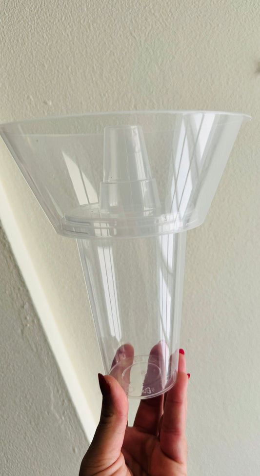 Vaso doble compartimiento para postres y/o bebidas