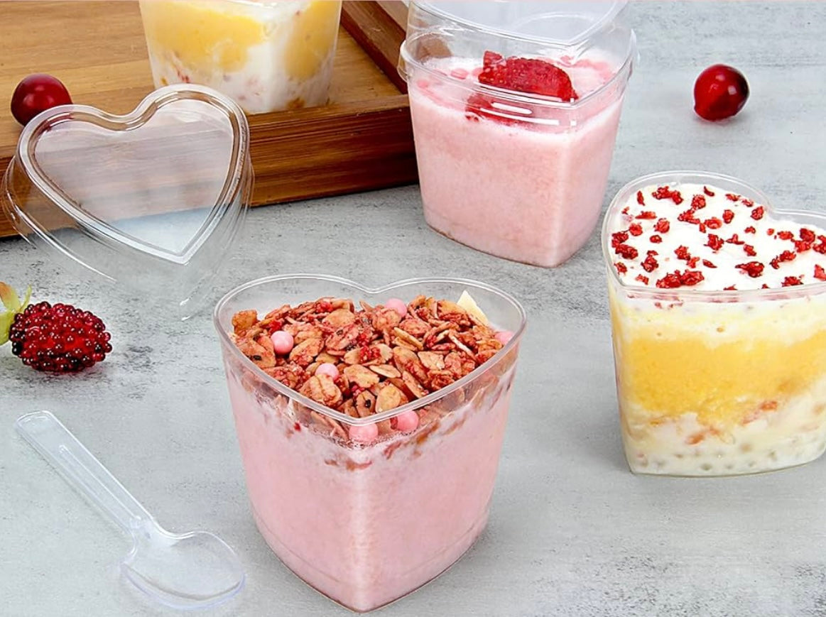 Vaso acrilico corazon 5oz (tapa incluida)