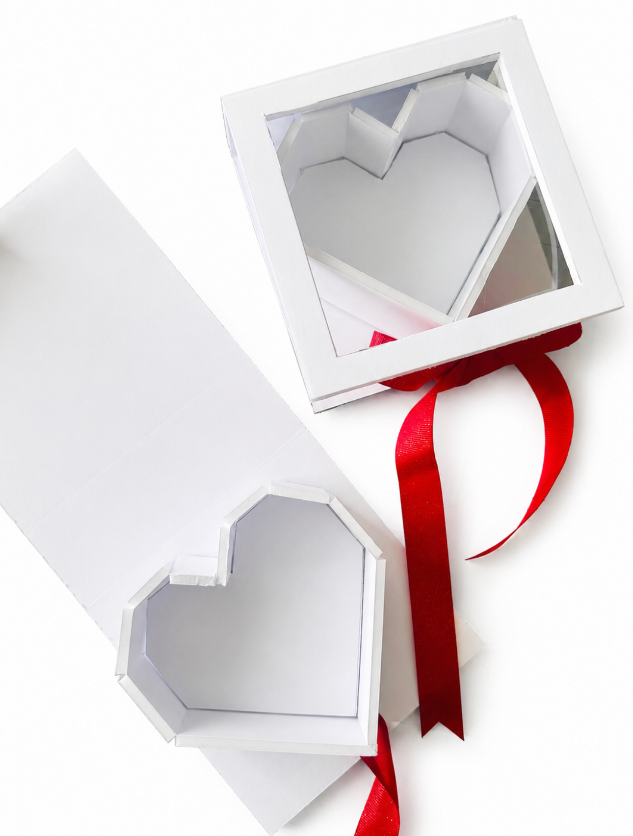 Caja corazón con tapa 6”