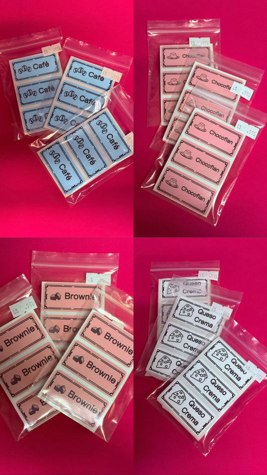 Labels/etiquetas para productos (24pc)