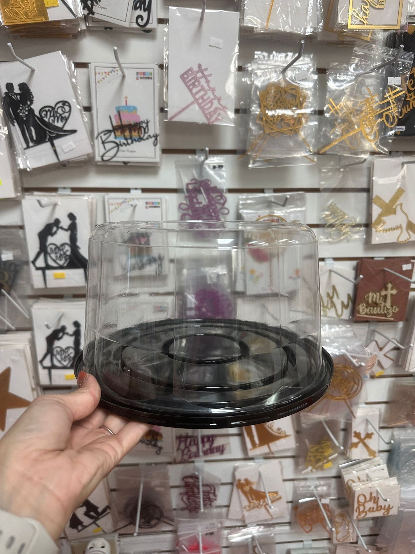 Domo redondo para bizcocho plástico