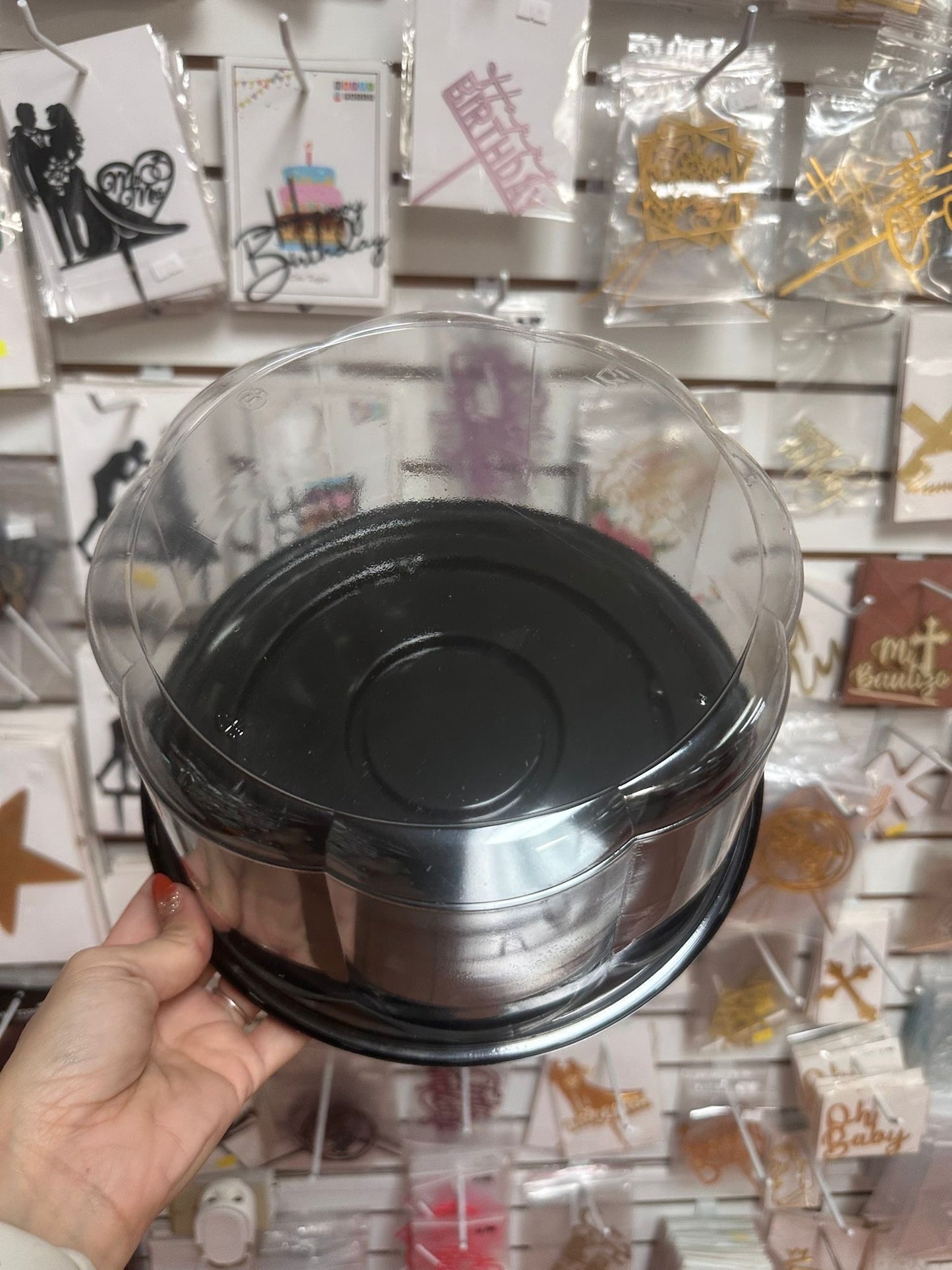 Domo redondo para bizcocho plástico