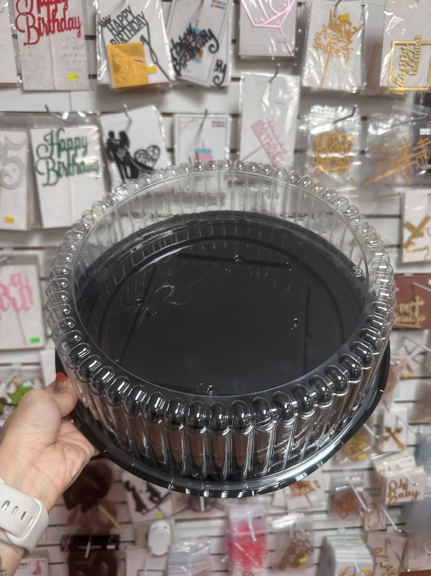 Domo redondo para bizcocho plástico