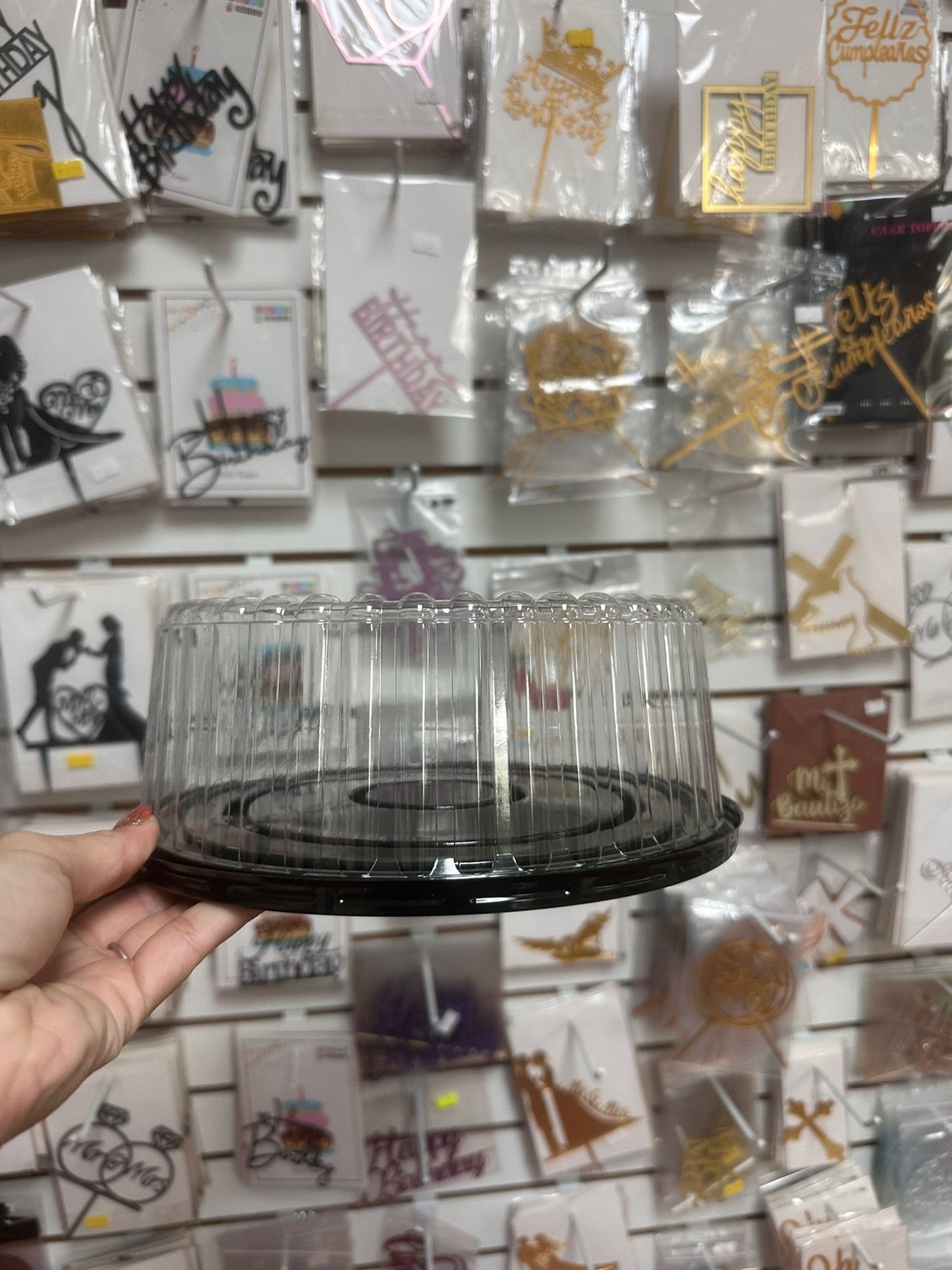 Domo redondo para bizcocho plástico