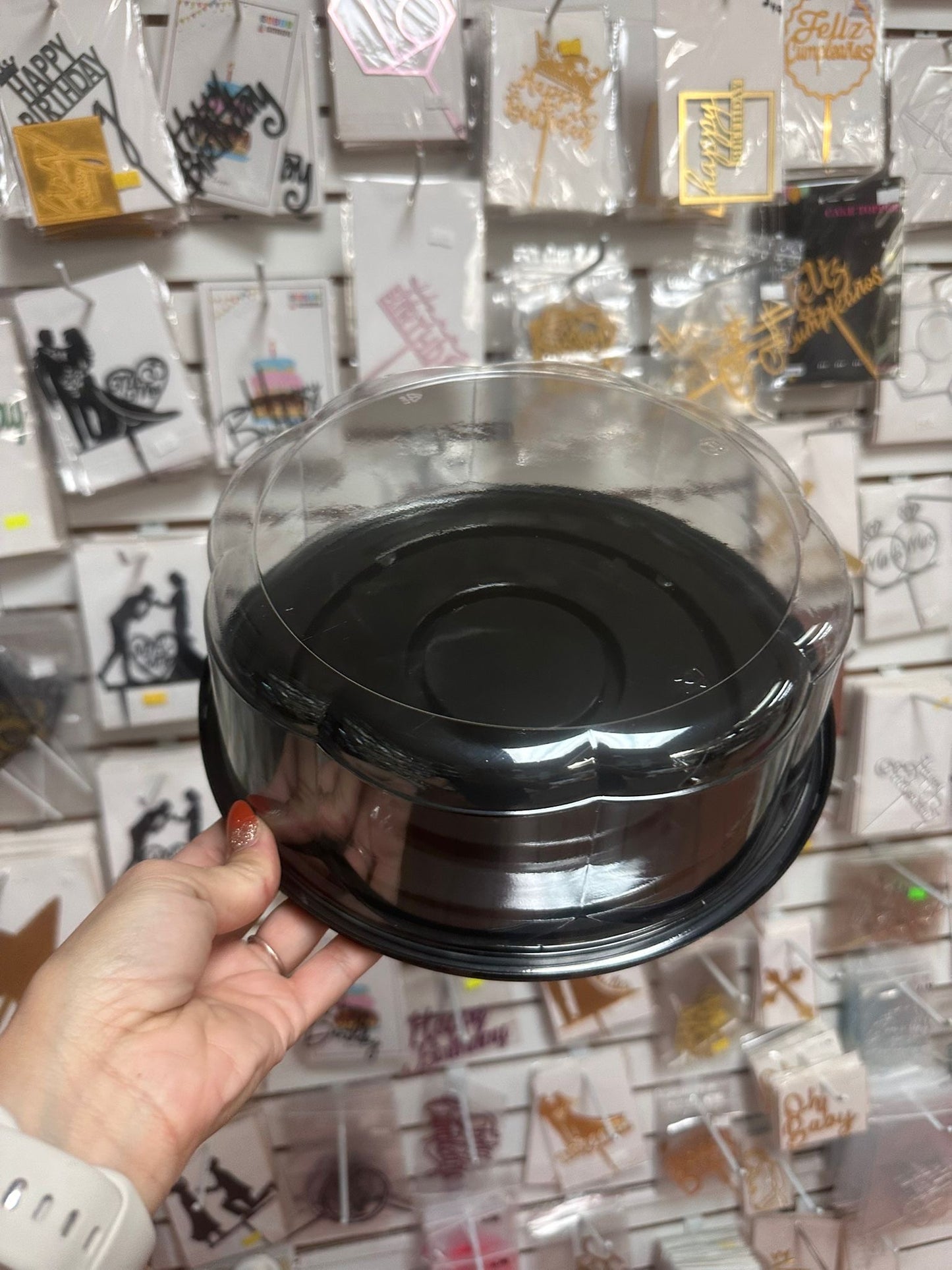 Domo redondo para bizcocho plástico