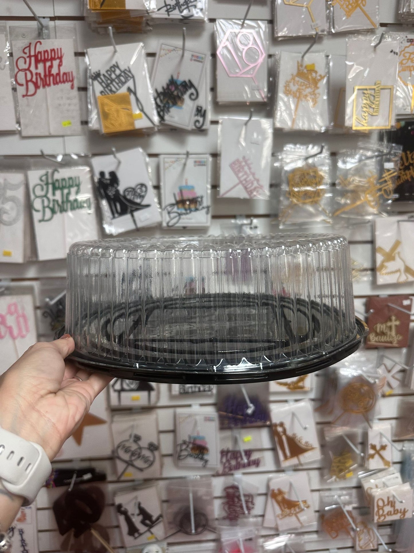 Domo redondo para bizcocho plástico