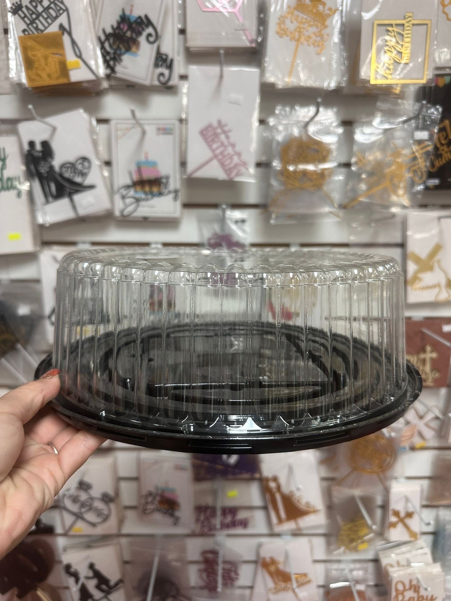 Domo redondo para bizcocho plástico