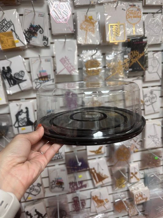 Domo redondo para bizcocho plástico