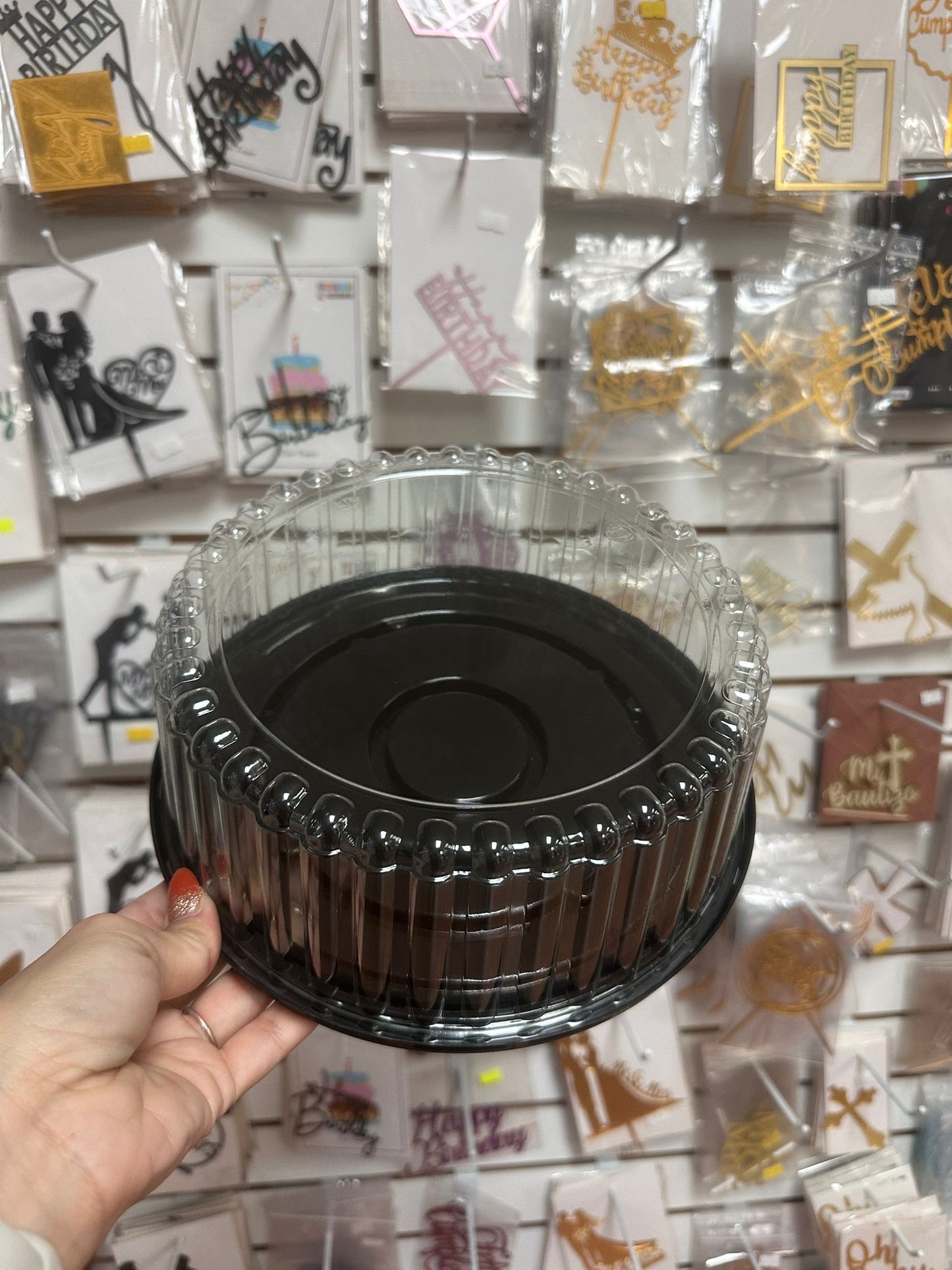 Domo redondo para bizcocho plástico