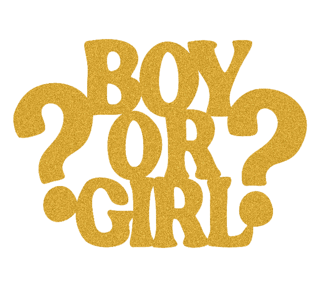 Caketopper Boy or Girl oro brillo