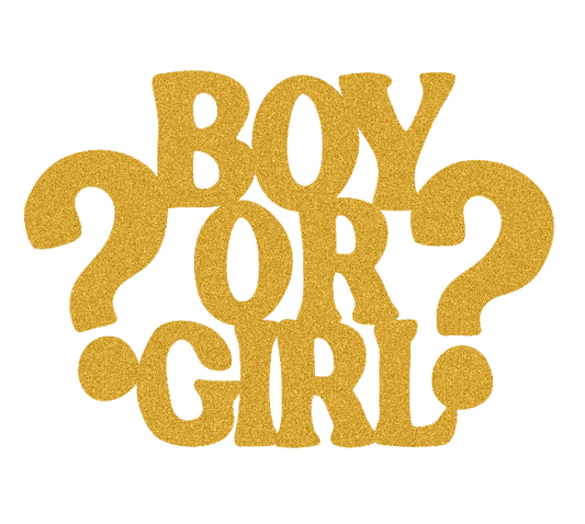 Caketopper Boy or Girl oro brillo