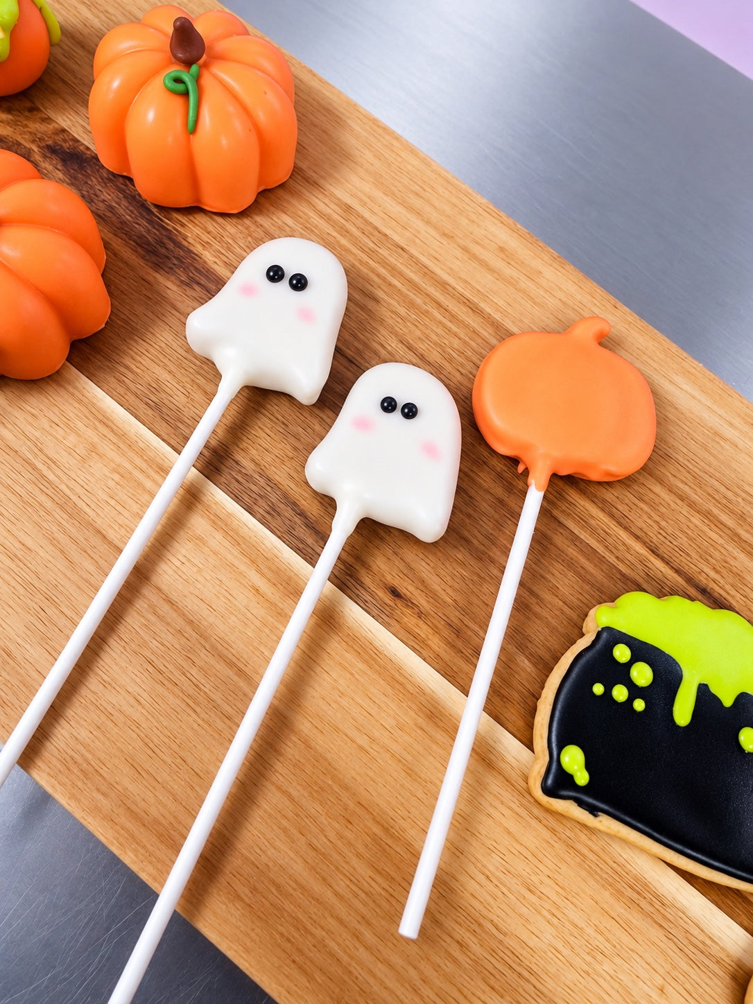 Dulces y cake pops de Halloween para clase online