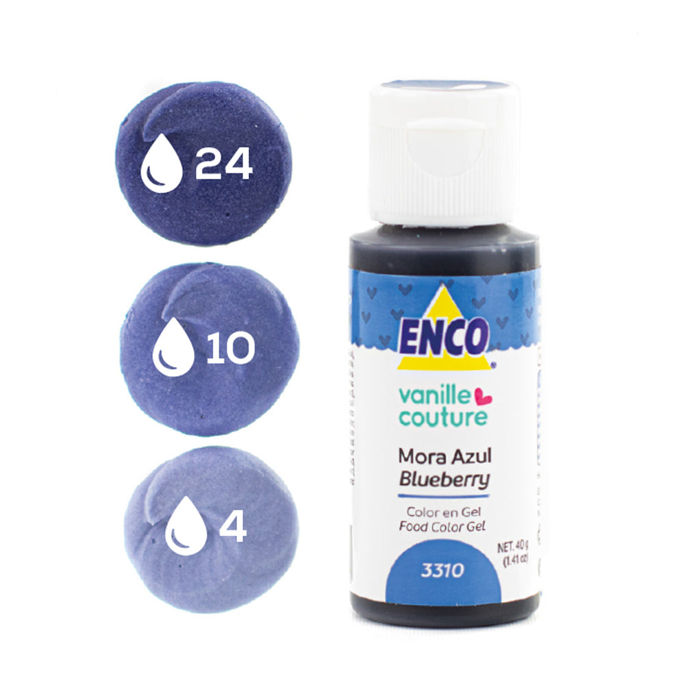 ENCO Colorante en Gel 40g - Mora Azul