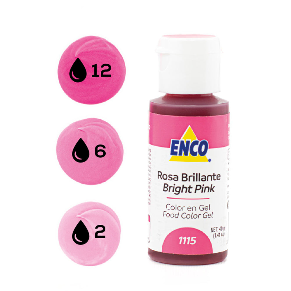 ENCO Colorante en Gel 40g - Rosa Brillante