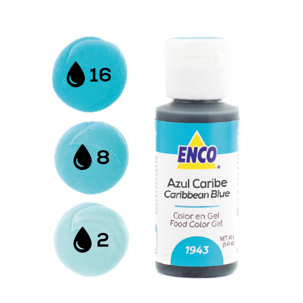 ENCO Colorante en Gel 40g - Azul Caribeño