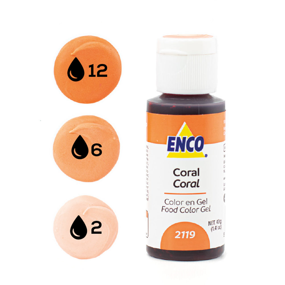ENCO Colorante en Gel 40g - Coral