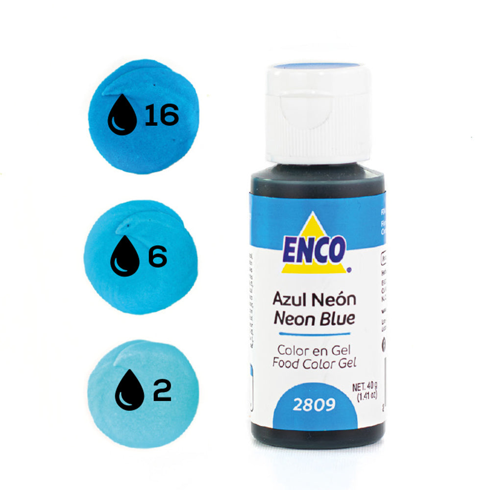 ENCO Colorante en Gel 40g - Azul Neón