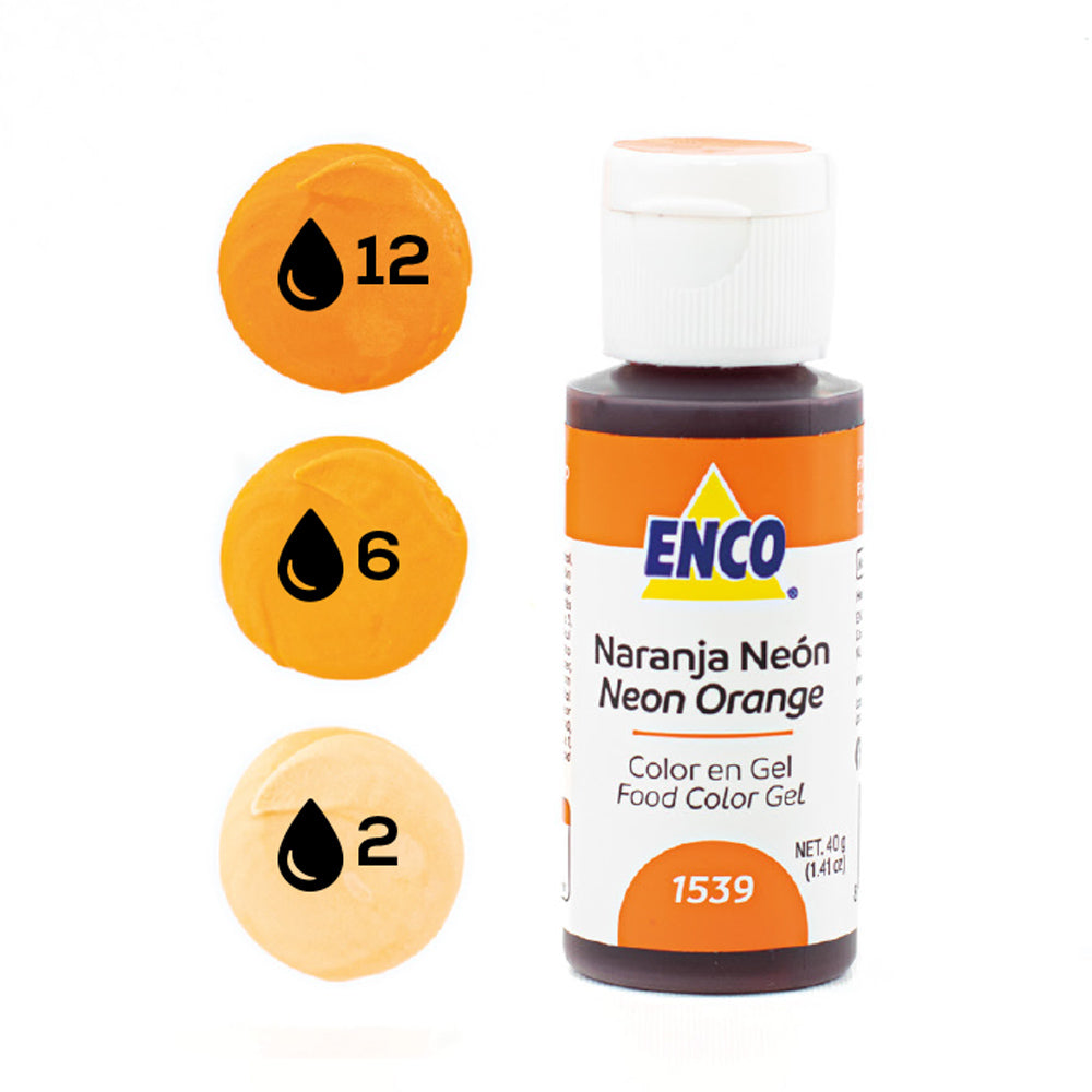 ENCO Colorante en Gel 40g - Naranja Neón