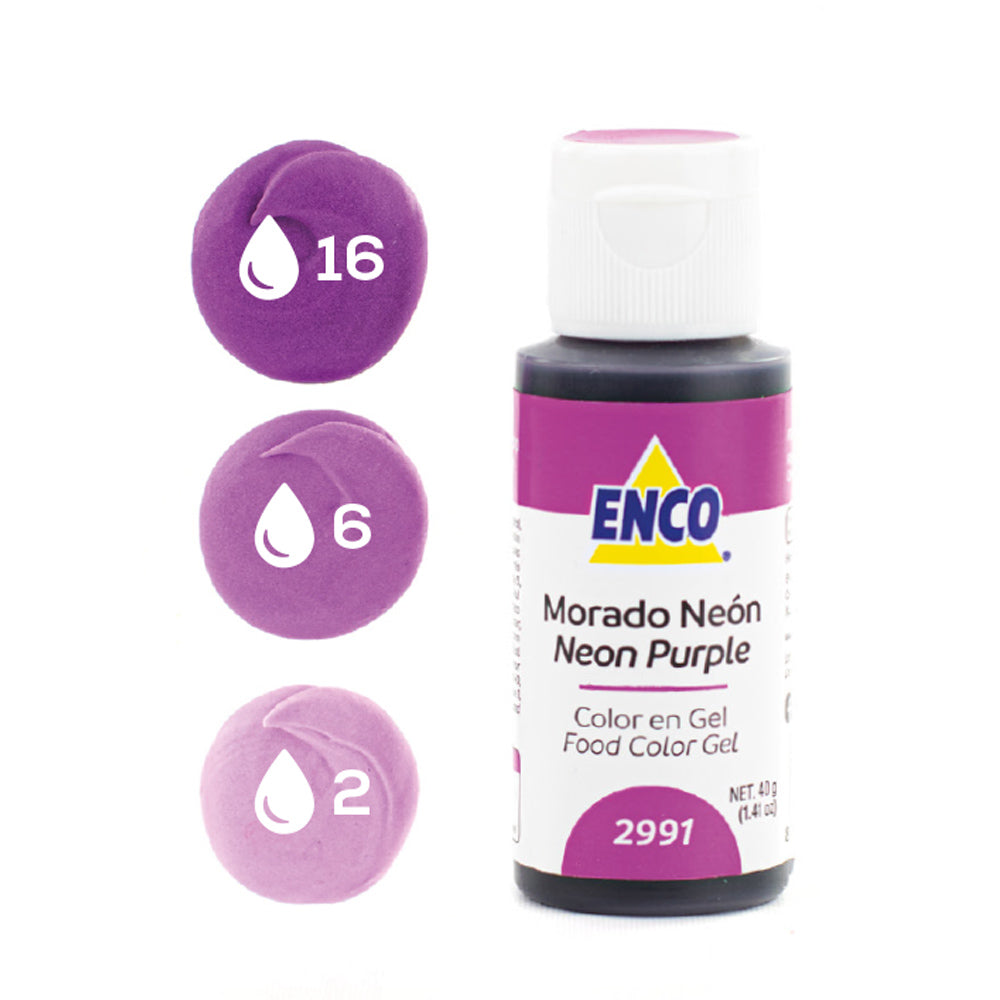ENCO Colorante en Gel 40g - Morado Neón