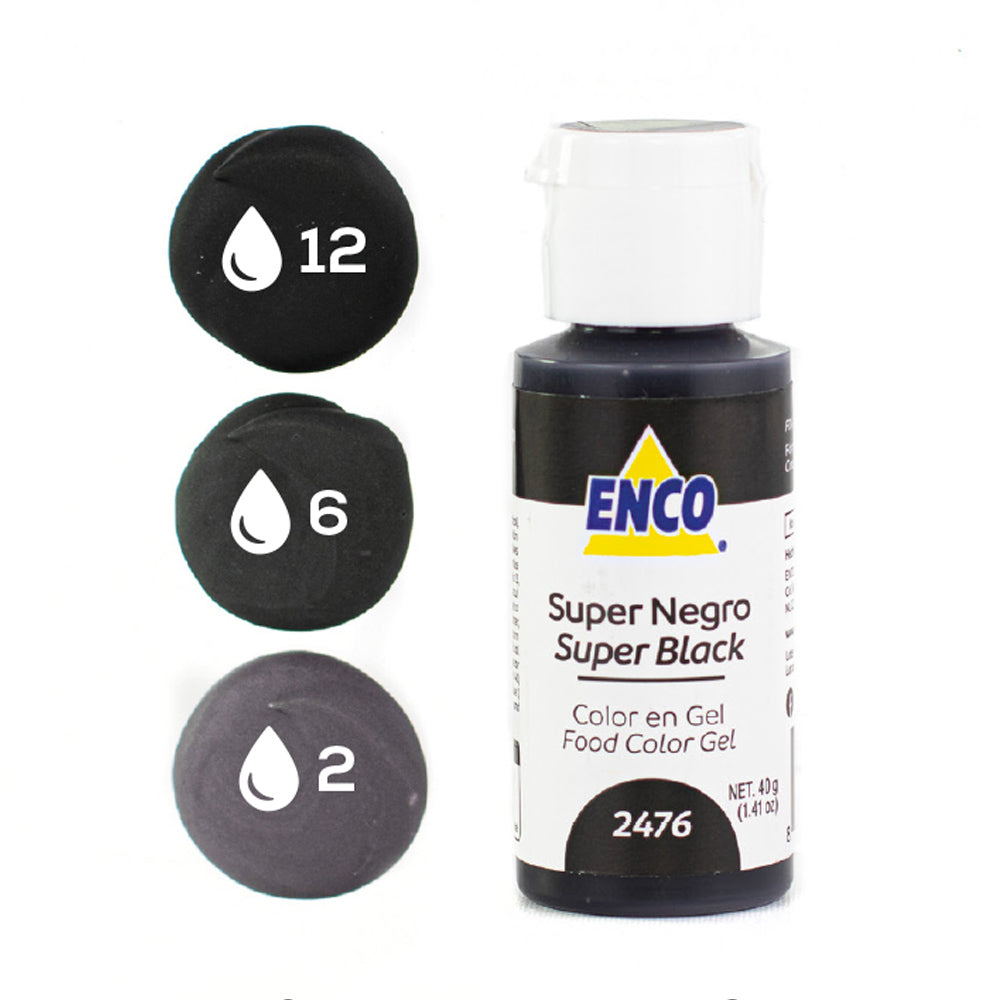 ENCO Colorante en Gel 40g - Super Negro