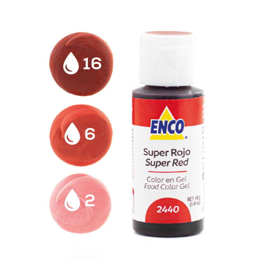 ENCO Colorante en Gel 40g - Super Rojo