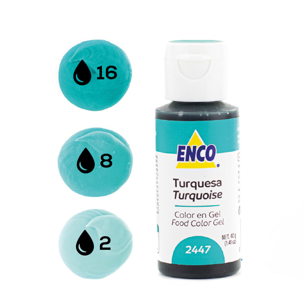 ENCO Colorante en Gel 40g - Turquesa