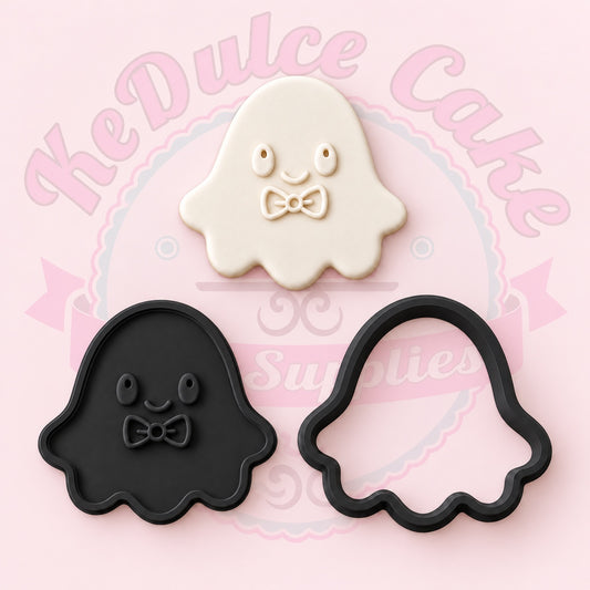 Stamp + Cortador Halloween Fantasmita con Corbatín KeDulce